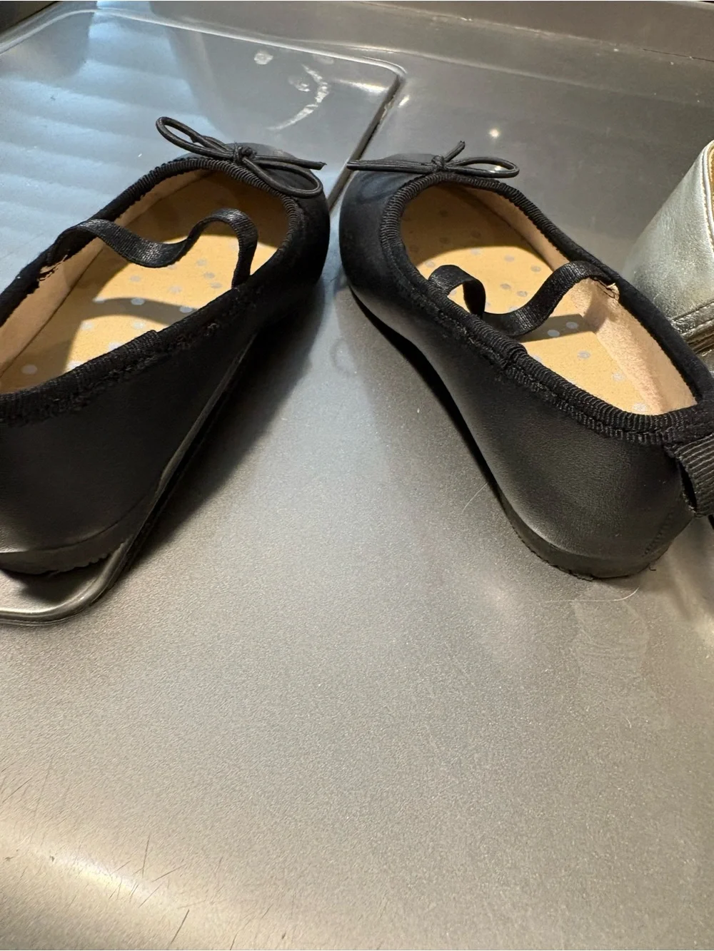 Cat & Jack Kids' Black and Gold Ballet Flats Set